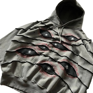 Sudadera con Capucha de Felpa 100% Algodón para Hombre, Estilo Holgado, Hombros Caídos, Diseño Sólido, Bordado, Personalizable, GSM - Product Image 1