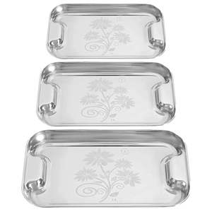 Stainless Steel Laser Cut Partition Plate <b>Tray</b> and <b>Dinner</b> Plate Modern Design Dishwasher Safe Eco-Friendly - Product Image 5