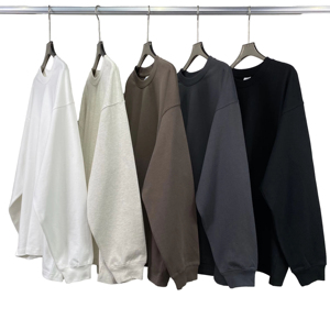 Sweat-shirt décontracté pour homme à col rond et manches longues, couleur unie, tricoté, respirant, coupe classique, pour l'automne - Product Image 6