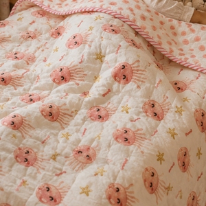 Edredón para Bebé de 40" X 60", Reversible, para Uso Doméstico, para Todas las Estaciones, Suave, Ecológico, con Tinte No Tóxico, Algodón Jaipuri Estampado a Mano - Product Image 2
