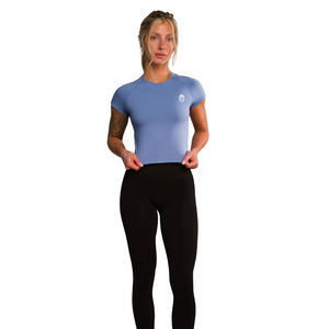 Camiseta Deportiva para Mujer, Manga Corta, Ajuste Elástico, Tela Suave y Ligera, Ropa Deportiva Informal para el Día a Día, Ropa de Gimnasio - Product Image 4