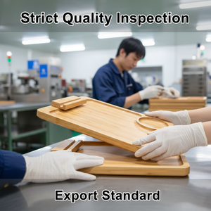 Plateaux de rangement rectangulaires en bambou laqué écologiques et portables, organisateur multifonctionnel pour la cuisine, la salle de bain, le bureau - Product Image 3