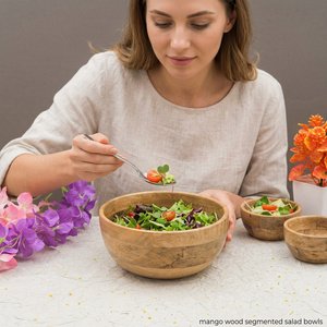 Natural Eco-Friendly Wood Bowl Handmade Craftsmanship Durable Hand Carved Bowls Modern Luxury Design Dishwasher Safe Easy Clean - Product Image 1