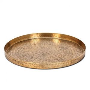 Plateau élégant en laiton, fait main, vaisselle décorative pour hôtel de luxe, restaurant, mariage, hôtellerie, service de banquet - Product Image 2
