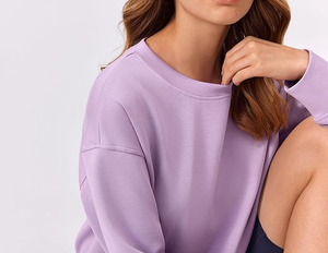 Sweat-shirt personnalisé en gros pour femmes, sweat-shirt à col rond surdimensionné à manches longues de haute qualité pour femmes - Product Image 2