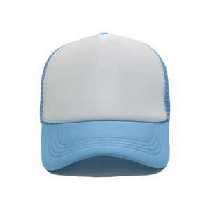Wholesale <b>Plain</b> Foam Blank Children Kids Trucker Hat 5 Panel <b>Baseball</b> Mesh <b>Caps</b> with Custom Logo Embroidery - Product Image 5