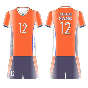 ชุดวอลเลย์บอลหญิงดีไซน์ใหม่ ผลิตจากโรงงานด้วยเทคนิค Sublimation ราคาถูก ทรงสปอร์ต ระบายอากาศได้ดี สำหรับผู้หญิง - Product Image 5