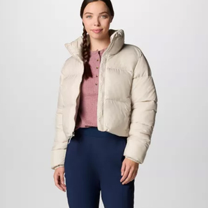 Winter Season Blue OEM Women's Cosy <b>Cropped</b> <b>Puffer</b> <b>Jacket</b> Full Zip Bubble <b>Jacket</b> Breathable And Winter Down <b>Jacket</b> For Women - Product Image 6