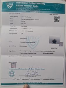 Zafiro Azul Natural Neelam - 5.87 quilates |   Gema de Zafiro Azul Certificada para Anillo y Colgante - Product Image 4