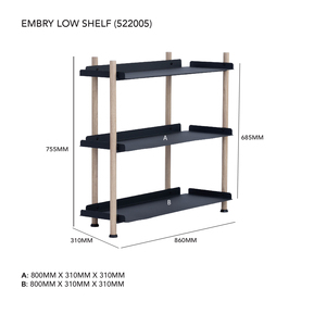 Industrial Modern <b>Open</b> Bookshelf with 3 Black Metal Tiers and Durable Wooden Supports for Living Room Decor - Product Image 5