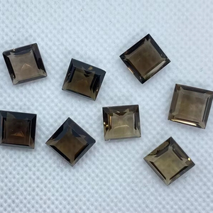 Cuarzo Ahumado Facetado en Forma Cuadrada, Piedra Preciosa Suelta de 9mm, 10mm, 18mm, Calibrada, Lote para Fabricación de Joyería - Product Image 1