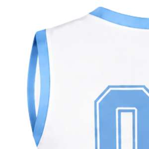 Haut d'uniforme de cheerleading bleu ciel sans manches à col en V pour performance de danse d'équipe et compétition sportive - Product Image 3
