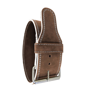 Ceinture de soutien du poignet unisexe en cuir de vachette véritable respirant avec logo personnalisé, fermeture à boucle, qualité supérieure, professionnelle, pour la salle de sport - Product Image 4