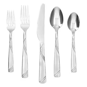 Ensemble de couverts en acier inoxydable de qualité supérieure avec finition miroir pour une présentation élégante à table - Product Image 2