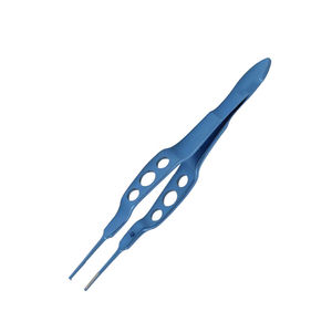 Forceps ophtalmiques manuels professionnels, pointe angulaire de 0,12 mm, 1x2 dents, acier inoxydable recouvert de titane, chirurgical - Product Image 5