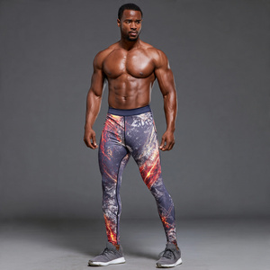 Leggings de compression par sublimation pour le fitness et le yoga, pantalons ajustés unisexes pour le basketball - Product Image 4