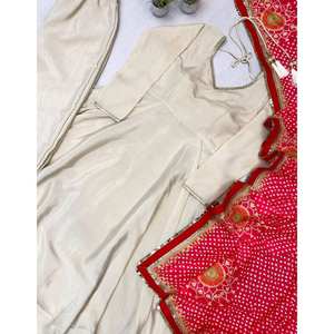 Vestido de fiesta de diseñador para mujer Anarkali con conjuntos elegantes Pent y Dupatta - Product Image 2