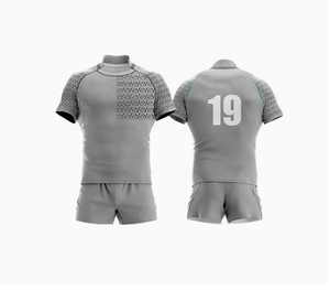 Conjunto de Uniforme de Rugby Transpirable, Camiseta de Manga Corta y Pantalones Cortos con Patrón Deportivo Sublimado para Ropa Deportiva - Product Image 2