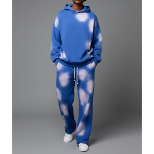 Conjunto Deportivo Personalizado de Felpa Francesa con Efecto Deslavado, Transpirable, con Estampado, Sudadera con Capucha y Pantalones Jogger de Primera Calidad, 100% Algodón, Estilo Vintage - Product Image 5