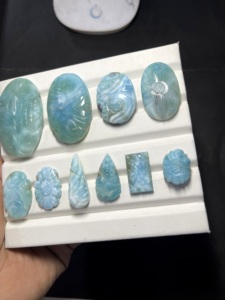 Sculpture artisanale en larimar naturel, pierre précieuse bleue, fabricant et fournisseur en gros de sculptures en larimar - Product Image 2