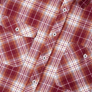 Mens Solid Lightweight Polyester/Cotton Double Breasted Flannel Shirt Featuring Soft <b>Brushed</b> Feel Long Sleeves Regular Fit - Product Image 3