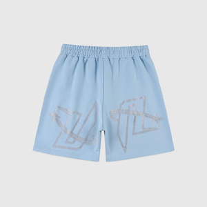 Shorts d'été personnalisés de qualité supérieure, shorts en molleton personnalisés pour hommes, streetwear, shorts à crânes en strass, Fortleo - Product Image 3