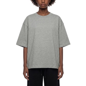 Camiseta Oversize de Algodón Premium para Mujer, Lisa, con Hombros Caídos, Personalizable con Logo, Estilo Urbano, Venta al por Mayor - Product Image 2