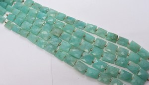 Cuentas de Amazonita Natural Facetadas en Forma de Cuadrado, Plano, Cubo y Rectángulo, Cuentas de Piedras Preciosas de 10 Pulgadas, Proveedor de Cuentas de Amazonita - Product Image 6
