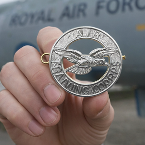 Emblema Metálico de la Academia de Aire Armado con Diseño de Águila, Acabado Plateado, para Boina - Product Image 5