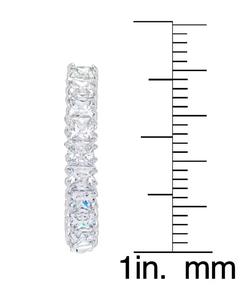 Orecchini da donna a cerchio in zirconio cubico placcati argento pregiato | Macacy's - Product Image 3