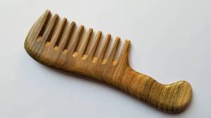 Handmade 100% Natural Green Sandalwood Hair <b>Comb</b> <b>Wide</b> Tooth Wooden <b>Comb</b> for Curly Hair -for Home Use Natural Crafts & Crafts - Product Image 5