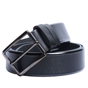 Ceintures décontractées de qualité supérieure pour hommes, en cuir de vachette pleine fleur foncé, boucle en alliage faite à la main, solide, carrée, durable, vintage - Product Image 4