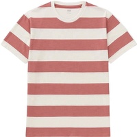 Camiseta de punto de jersey sencillo a rayas personalizada para hombre, 100% algodón biodegradable preencogido, estampada con serigrafía, ecológica, transpirable, corte regular.