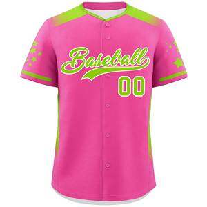 Maillot de baseball personnalisé à col en V avec boutons, respirant, pour adultes et jeunes, avec short inclus - Product Image 1