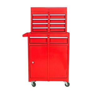 Detachable Red 5-Drawer Tool Chest with Bottom Cabinet and 1 Adjustable Shelf - Product Image 4
