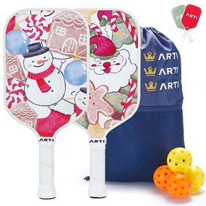 Set di Racchette da Pickleball ARTI in Fibra di Vetro Edizione Natalizia per la Stagione Festiva - Product Image 1