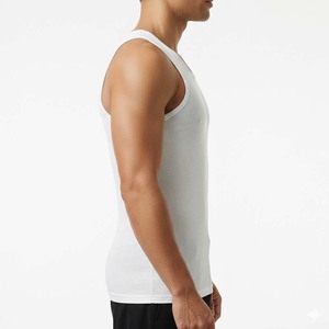 Custom OEM Men's Breathable Workout Vest Red and Black Color <b>Block</b> Fitness Wear Wholesale Tank Tops - Product Image 4