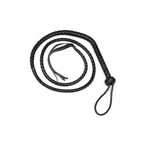 แส้หนังลายถัก ด้ามจับแบบขดสีดำ - Product Image 4