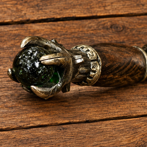 Espada Barbarca Medieval de Acero de Damasco, Hoja de Doble Filo de Acero de Damasco Forjada a Mano con Funda de Cuero - Product Image 3