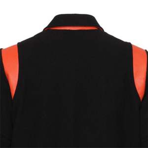 Chaqueta Universitaria de Lana Personalizada con Mangas de Cuero PU y Parches Bordados, Chaqueta Deportiva de Béisbol para Hombre - Product Image 6