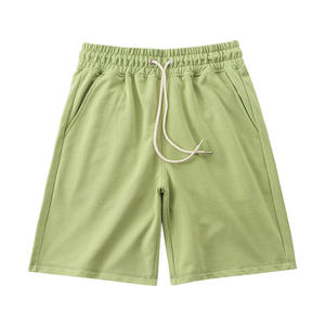 Shorts Bermuda Homme Couleur Unie avec Cordon de Serrage Taille Mi-Haute en Coton Décontracté Respirant avec Poches en Tissu Tricoté - Product Image 3
