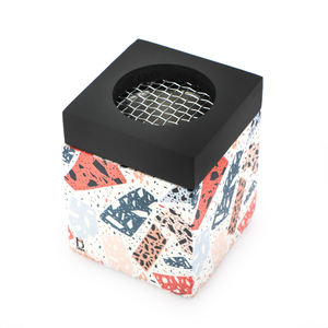 Quemador de Incienso Personalizado de Piedra Terrazo en Forma de Cubo con Malla Metálica y Cuchara, Regalo para Meditación - Product Image 2