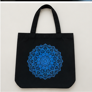 Custom Logo Printed Eco-Friendly Reusable <b>Plain</b> <b>Black</b> Women Cotton Canvas Shopping <b>Tote</b> <b>Bag</b> 225 GSM Cotton Canvas - Product Image 4