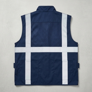 New Arrival Customized Color High Safety Vest Reflective Jacket Reflective Vest With Pockets - Product Image 2
