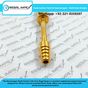 ชุดอุปกรณ์ดูดของเหลวแบบใช้ซ้ำได้ พร้อมข้อต่อแบบมีหนาม ยี่ห้อ Regal Impex Poole Suction Tube Neurosurgery MultiHole Straight Surgical Aspirator - Product Image 3