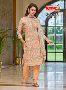 Nouvelle Kurti de fête et de mariage pour femmes, en coton imprimé numérique, de la marque Maruti Fashion, style indien pakistanais - Product Image 6