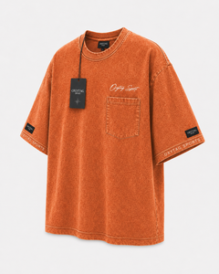 เสื้อยืดโอเวอร์ไซส์ลายกราฟิกสีส้มวินเทจสำหรับผู้ชาย สไตล์สตรีทแวร์ พิมพ์ลายแมงป่อง ผ้าฝ้าย ใส่สบายๆ ในฤดูร้อน เสื้อยืดลำลองสำหรับทุกเพศ - Product Image 6