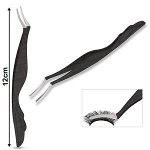 Nuevas pinzas de extensión de pestañas de acero sostenible únicas, diseño personalizado que garantiza precisión y comodidad durante el uso - Product Image 1