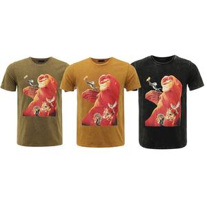 T-shirt en coton et polyester personnalisé grande taille avec logo imprimé, effet délavé minéral et délavé à la pierre, motif dessin animé – Nouvelle collection - Product Image 2