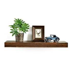 White <b>Floating</b> Wood Wall <b>Shelves</b> Gold Metal <b>Brackets</b> Adjustable Modern Living Room Flower Pot Storage Rack Wall Mounted - Product Image 3